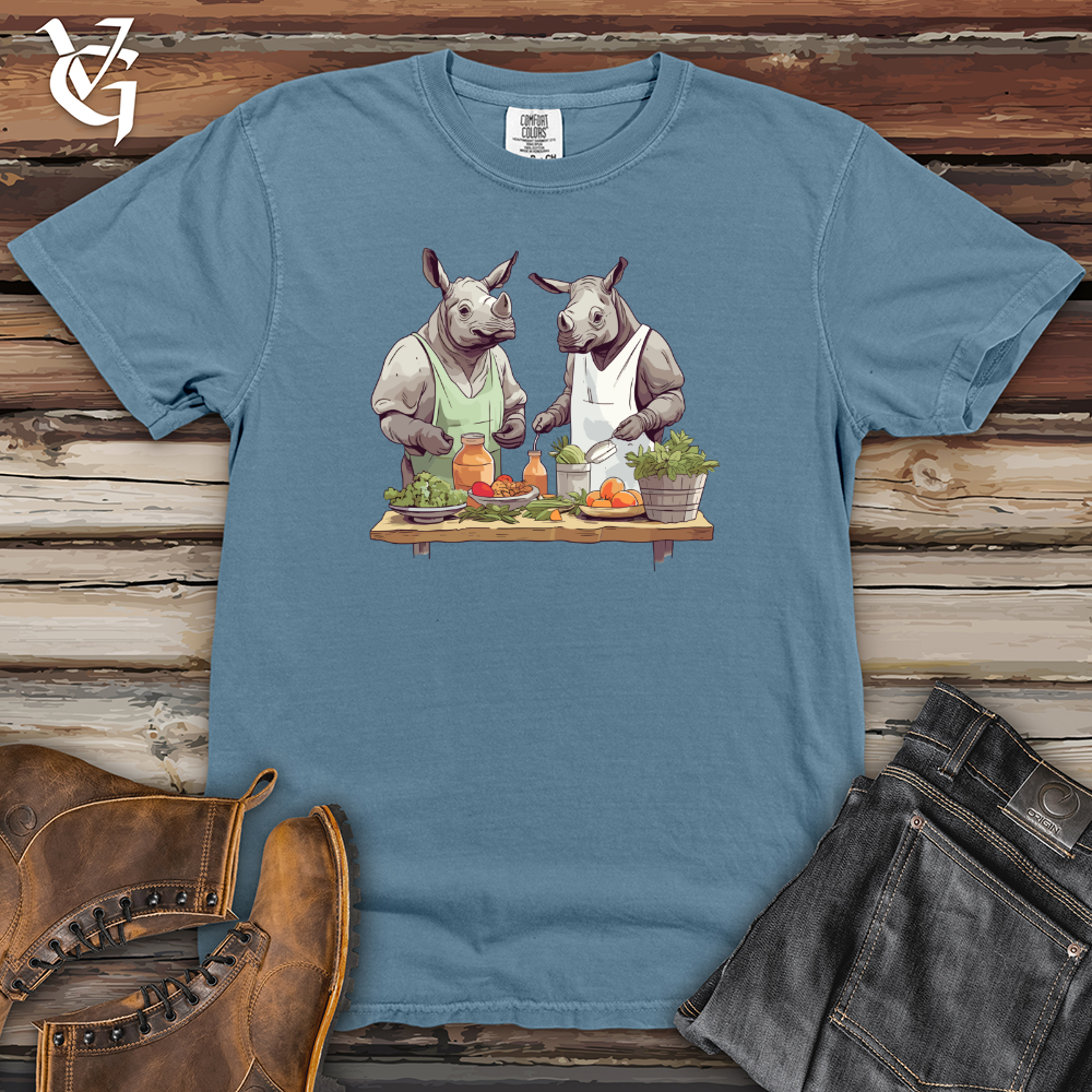 Viking Goods Rhinos Cooking Gourmet Heavy Cotton Comfort Colors Tee Blue Jean / L