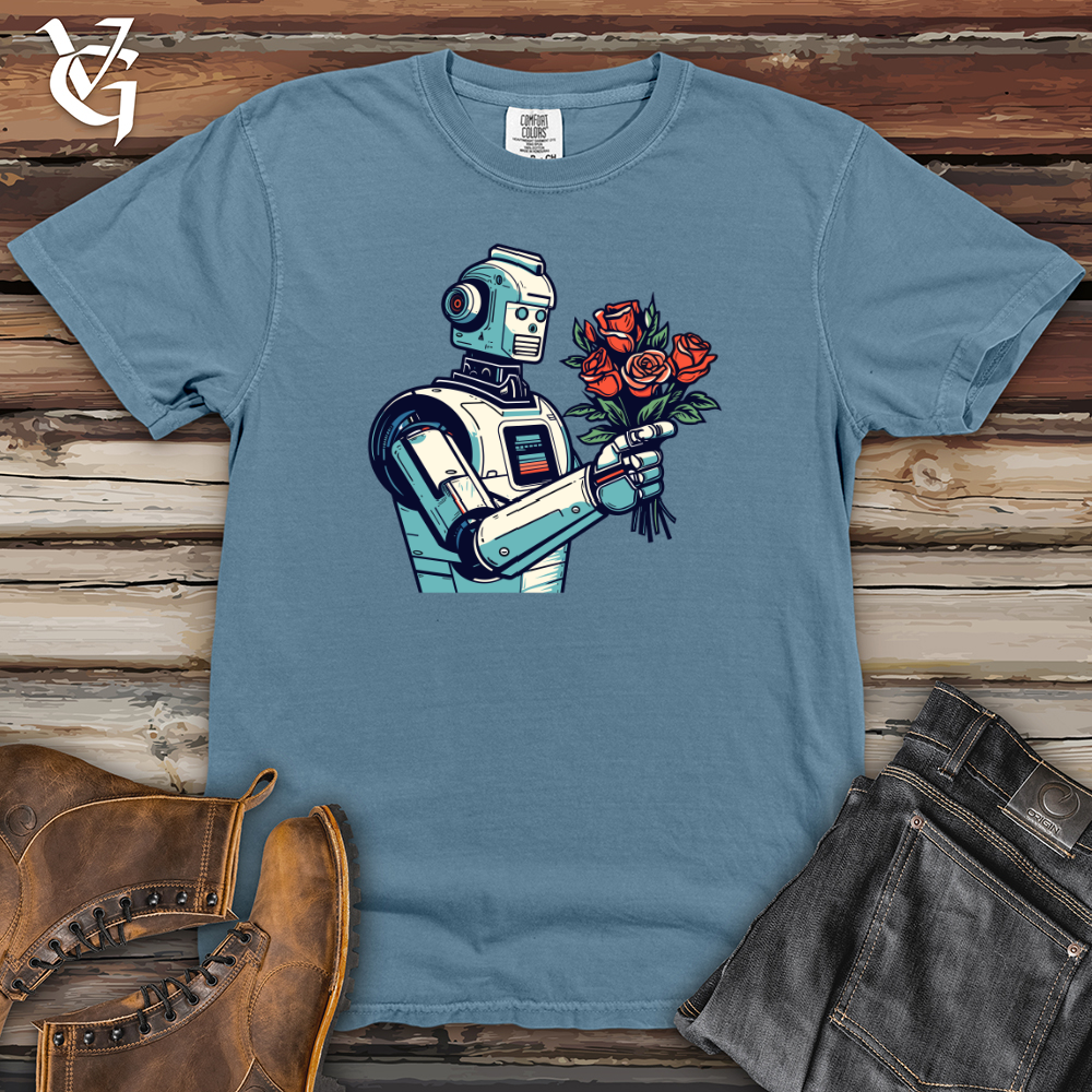 Viking Goods Robo Blooms Heavy Cotton Comfort Colors Tee Blue Jean / L