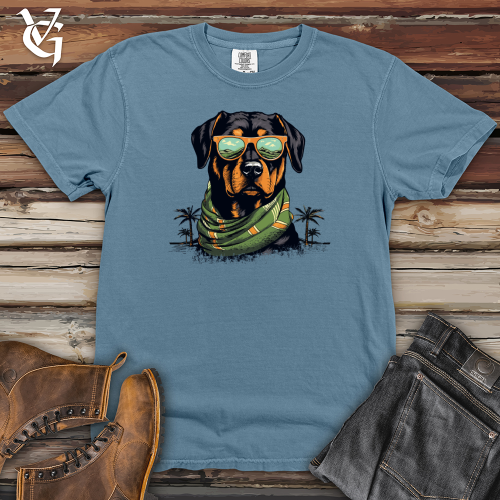 Viking Goods Rottweiler Beach Vibes Heavy Cotton Comfort Colors Tee Blue Jean / L
