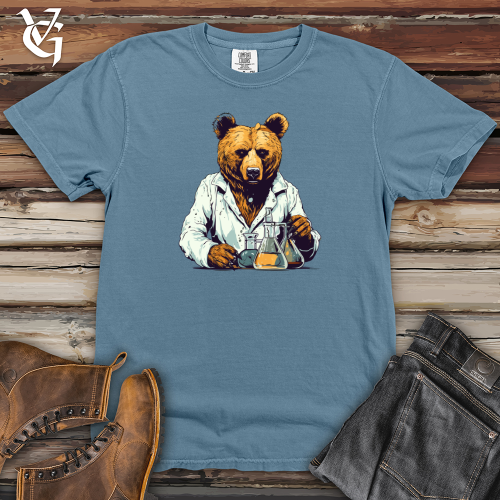 Viking Goods Scientific Bear Discoveries Heavy Cotton Comfort Colors Tee Blue Jean / L
