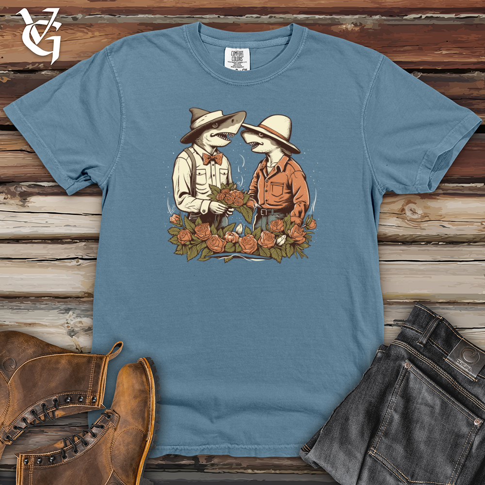 Viking Goods Sharks Gentlemanly Union Heavy Cotton Comfort Colors Tee Blue Jean / L
