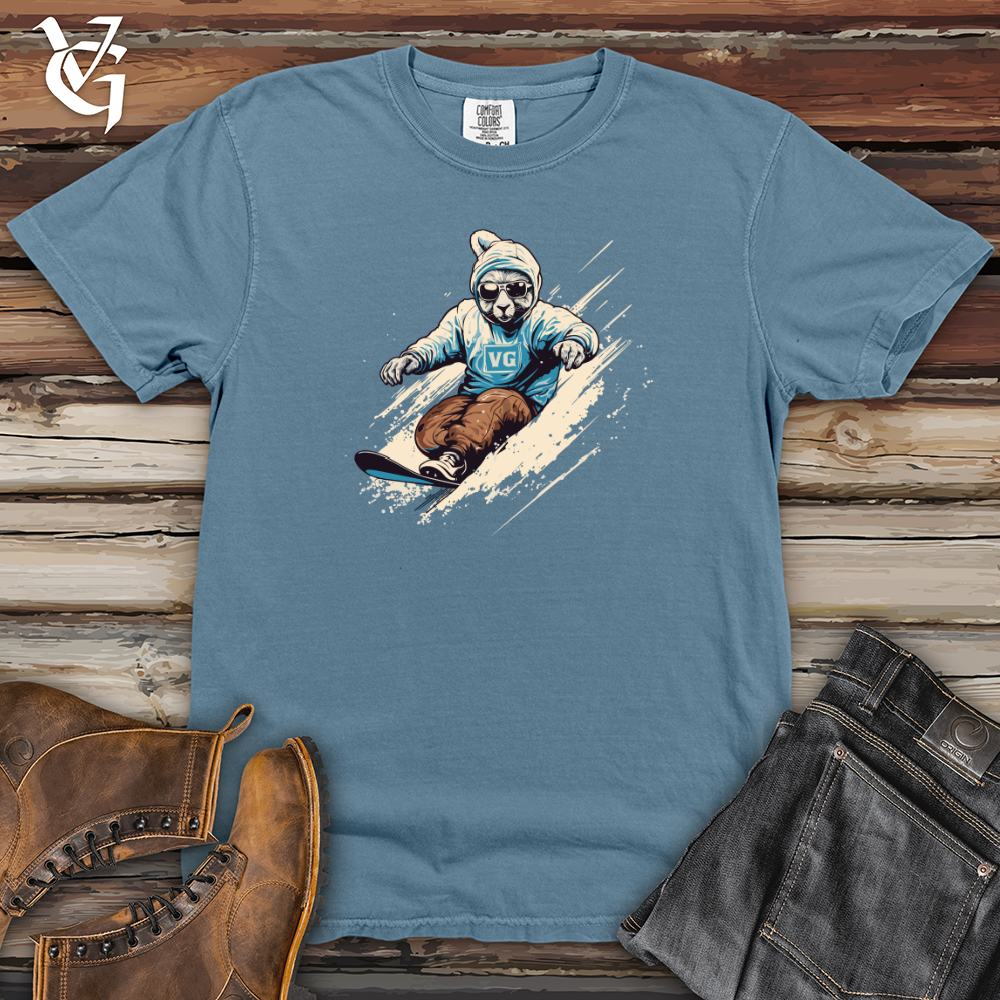 Viking Goods Sloth Snowboard Rush Heavy Cotton Comfort Colors Tee Blue Jean / L