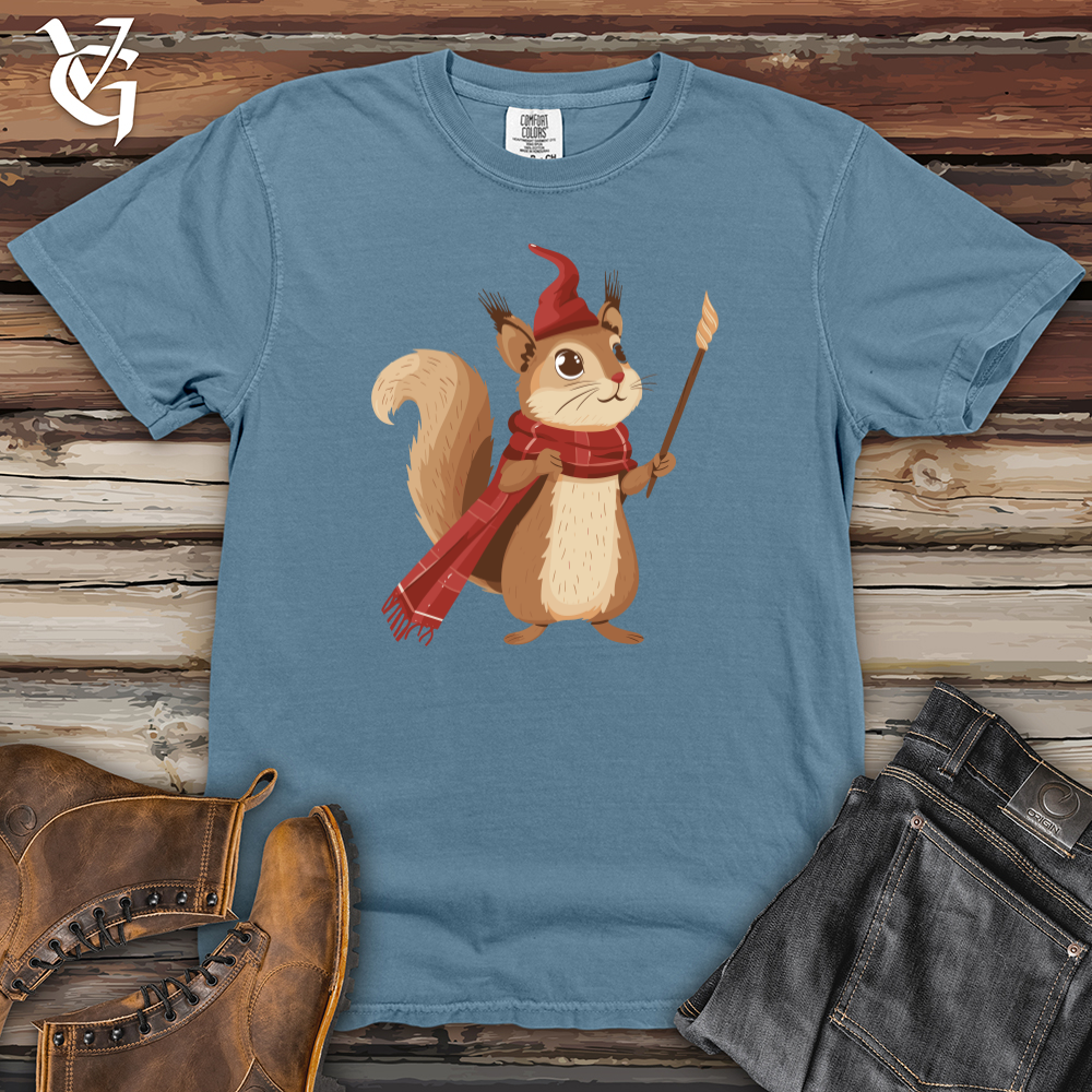 Viking Goods Squirrel Magician Charm Heavy Cotton Comfort Colors Tee Blue Jean / L