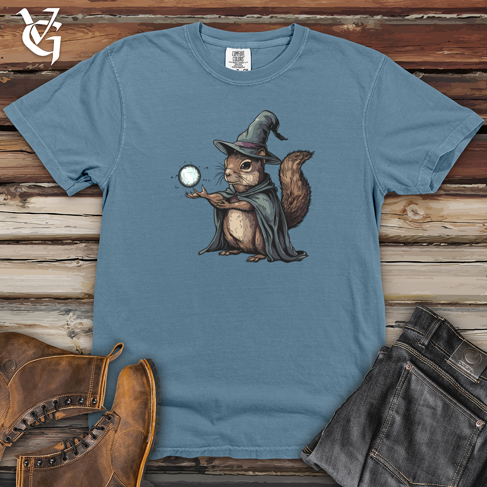 Viking Goods Squirrel Wizard Mystique Heavy Cotton Comfort Colors Tee Blue Jean / L