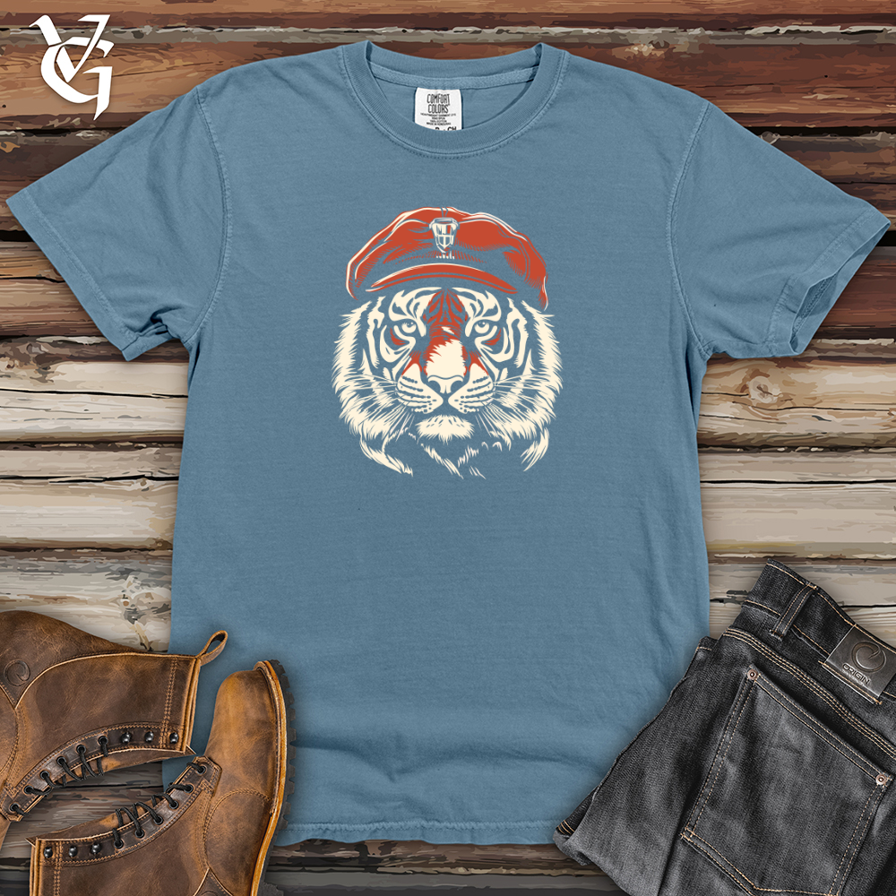 Viking Goods Vintage Chic Tiger Heavy Cotton Comfort Colors Tee Blue Jean / L