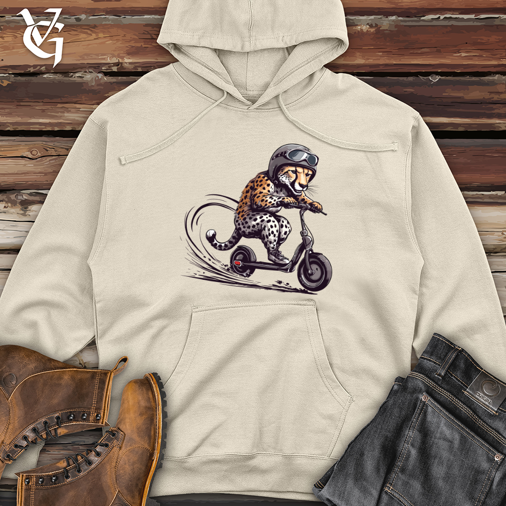 Viking Goods Cheetah Scooter Rush Midweight Hooded Sweatshirt Bone / L