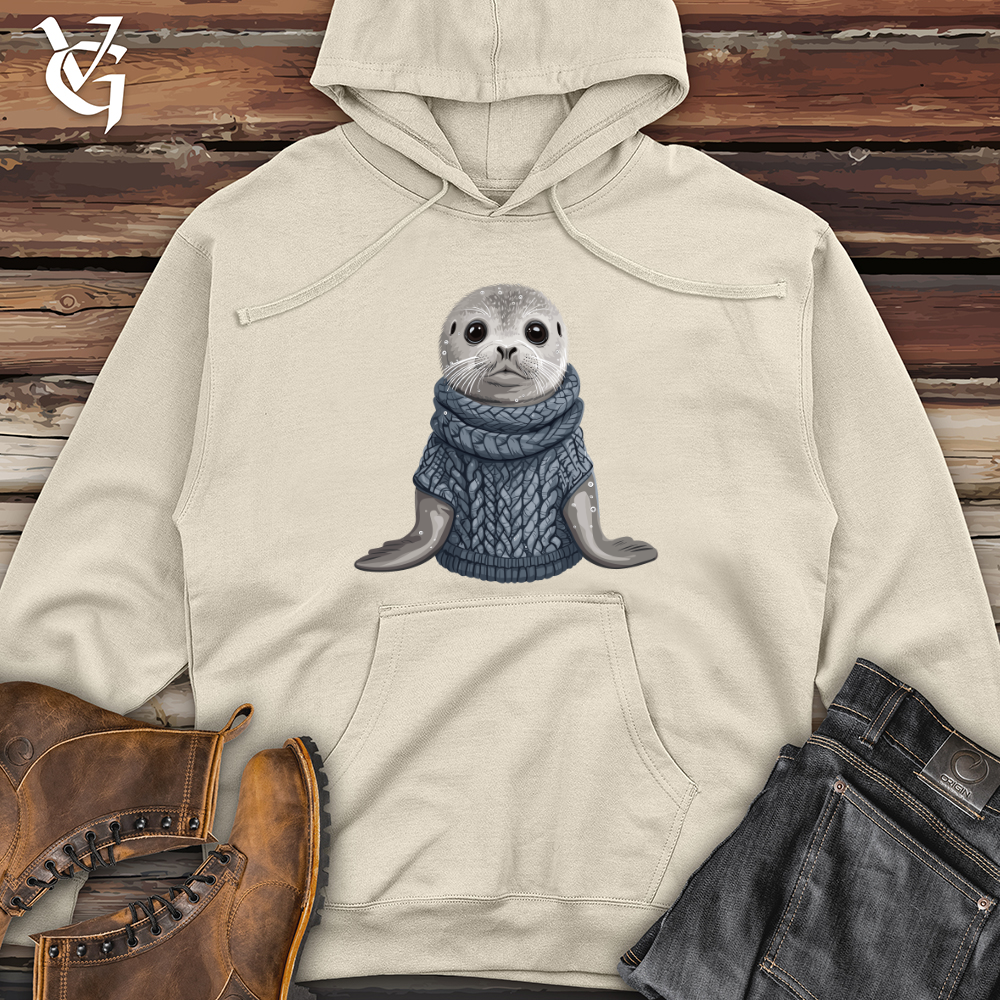 Viking Goods Cozy Seal Knit Midweight Hooded Sweatshirt Bone / L
