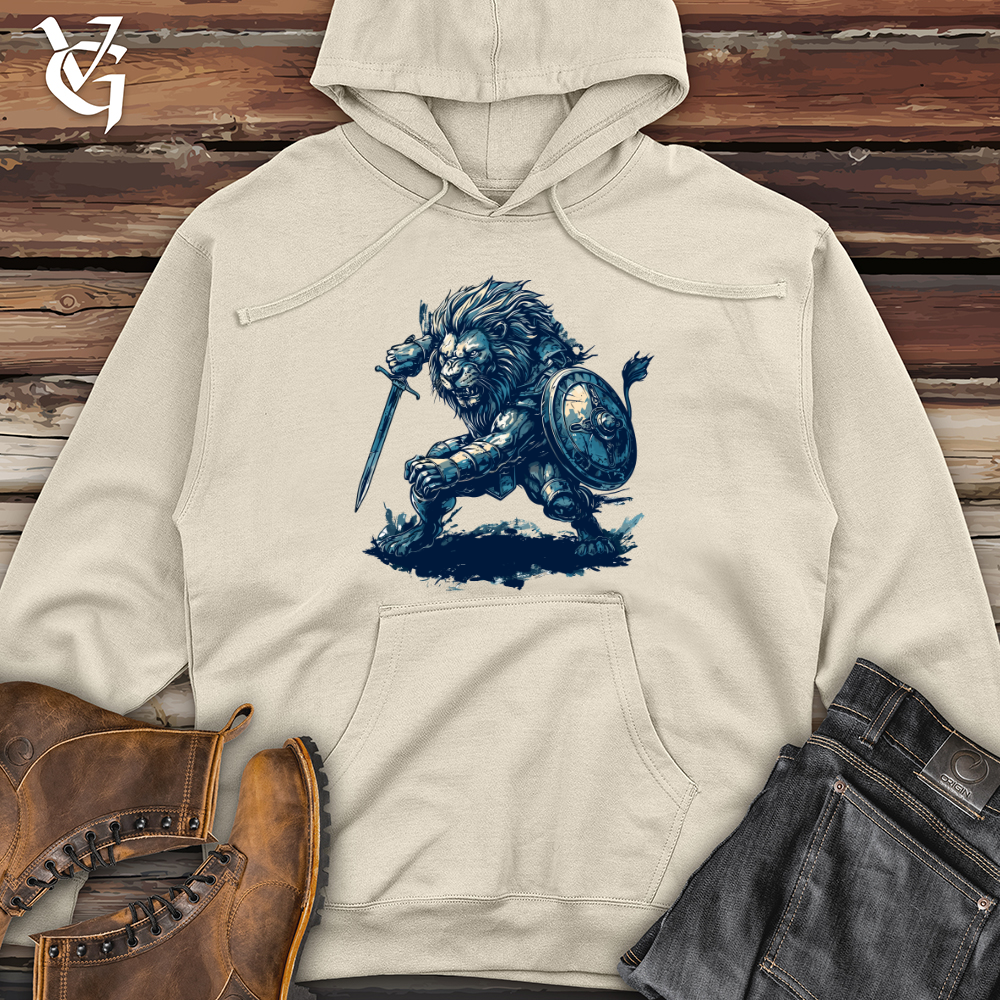 Viking Goods Lion Warrior Charge Midweight Hooded Sweatshirt Bone / L