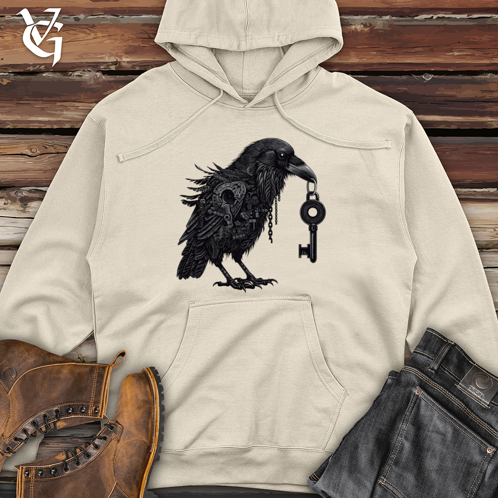Viking Goods Mechanical Raven Keykeeper Midweight Hooded Sweatshirt Bone / L