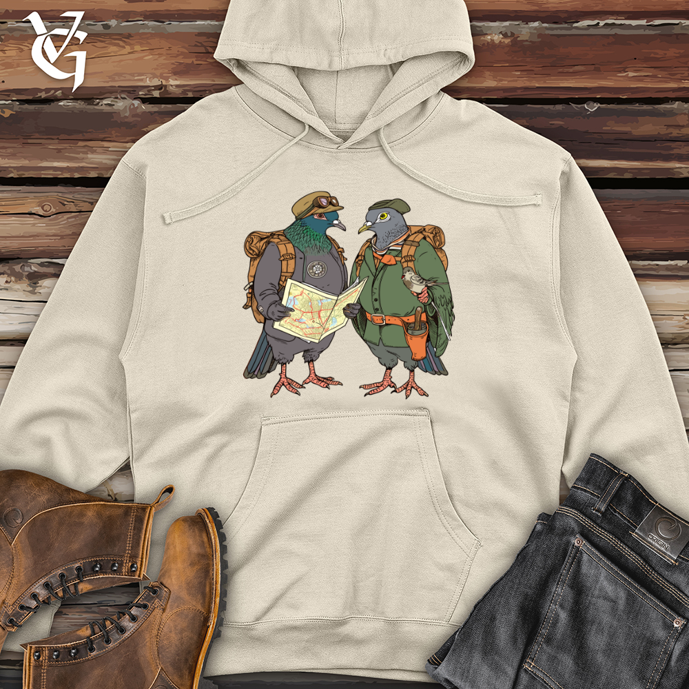 Viking Goods Pigeon Explorers Club Midweight Hooded Sweatshirt Bone / L