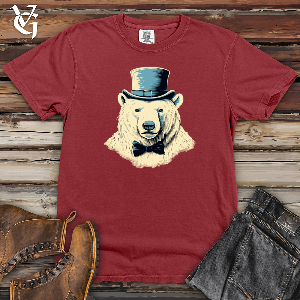 Viking Goods Arctic Dapper Bear Heavy Cotton Comfort Colors Tee Brick / L