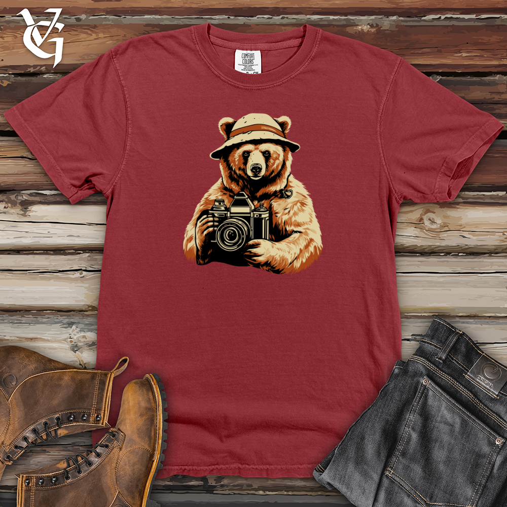 Viking Goods Bear Capturing Moments Clicks Heavy Cotton Comfort Colors Tee Brick / L