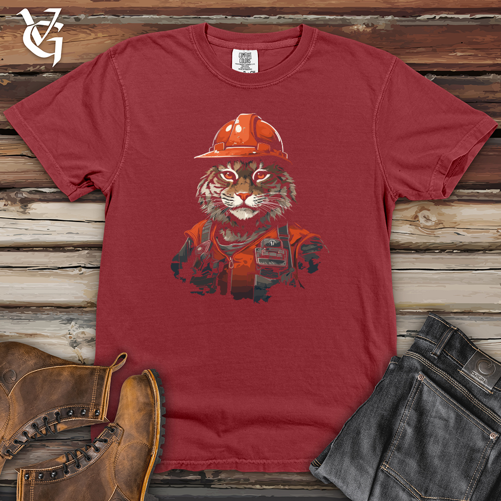 Viking Goods Construction Cat Chief Heavy Cotton Comfort Colors Tee Brick / L