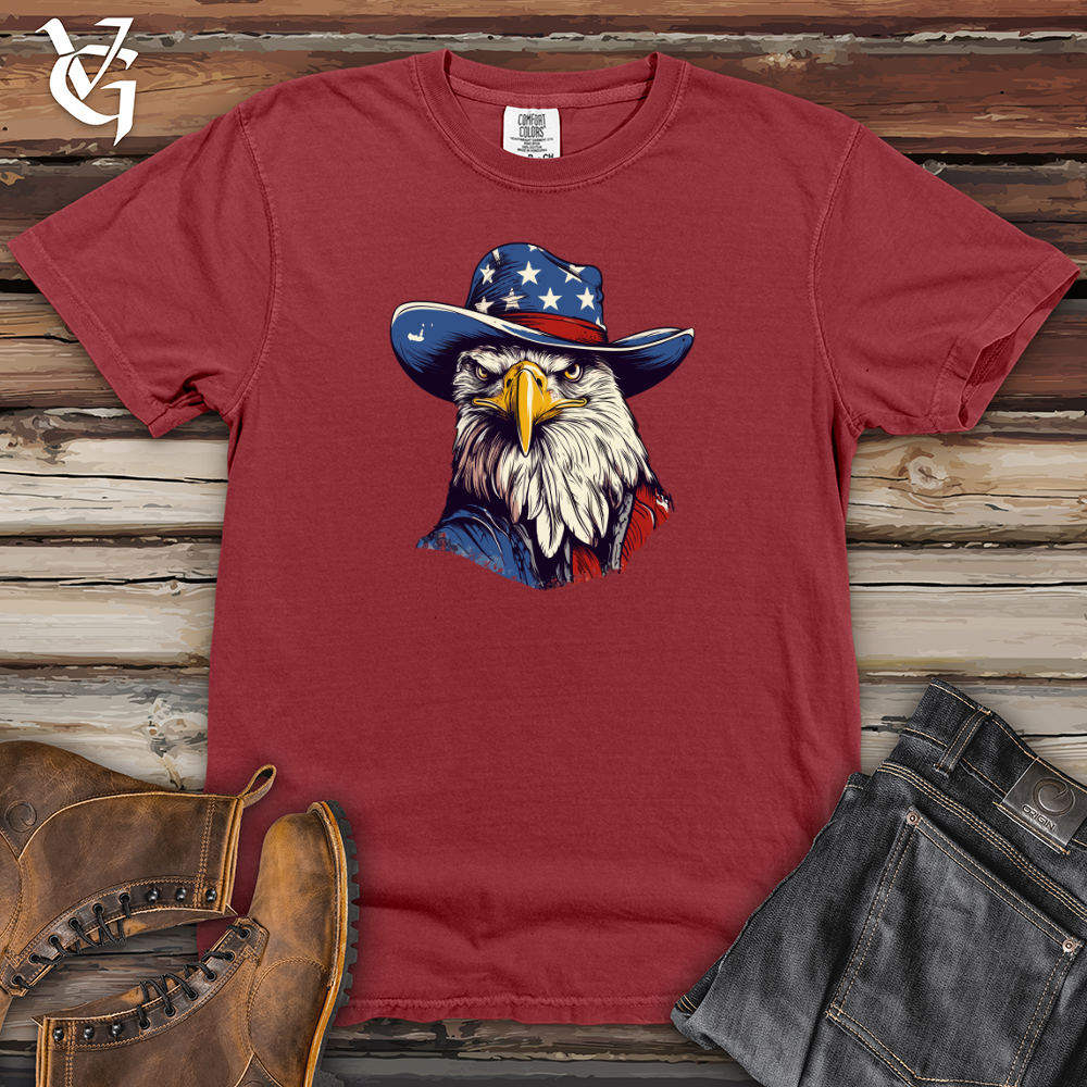 Viking Goods Eagle Skyline Rodeo Cowboy Cap Heavy Cotton Comfort Colors Tee Brick / L