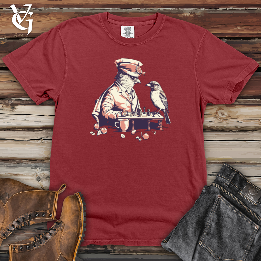 Viking Goods Finch Feathered Chess Match Heavy Cotton Comfort Colors Tee Brick / L