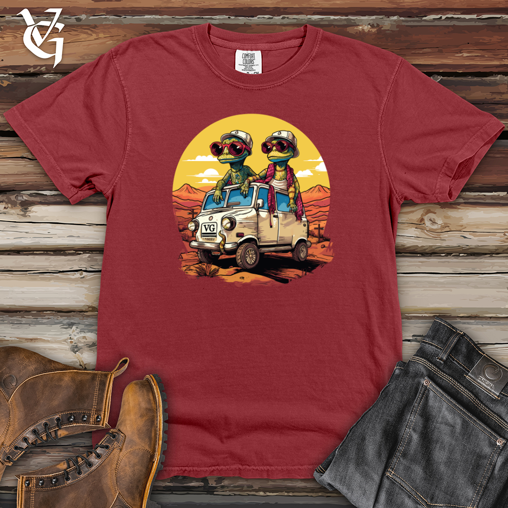 Viking Goods Geckos Roadtrip Adventure Heavy Cotton Comfort Colors Tee Brick / L