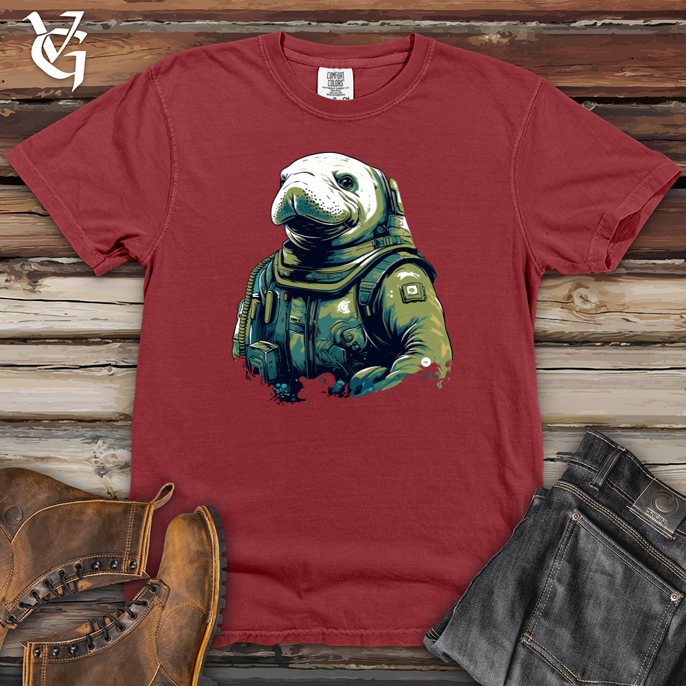 Viking Goods Manatee Astronaut Adventure Heavy Cotton Comfort Colors Tee Brick / L