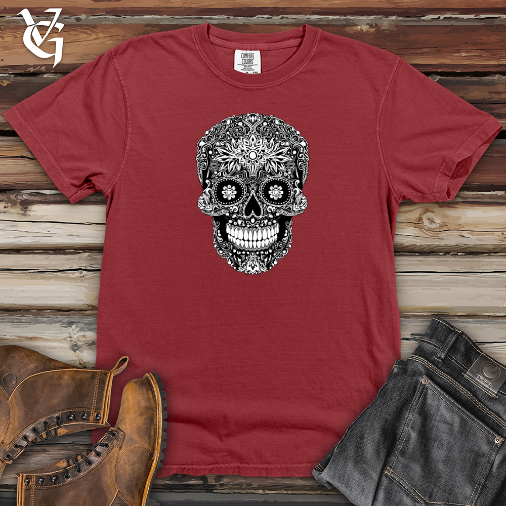 Viking Goods Mystic Mandala Skull Heavy Cotton Comfort Colors Tee Brick / L