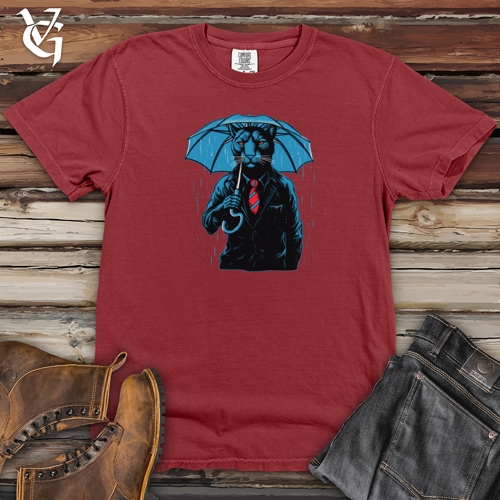 Viking Goods Panther Jungle Drizzle Umbrella Refuge Heavy Cotton Comfort Colors Tee Brick / L