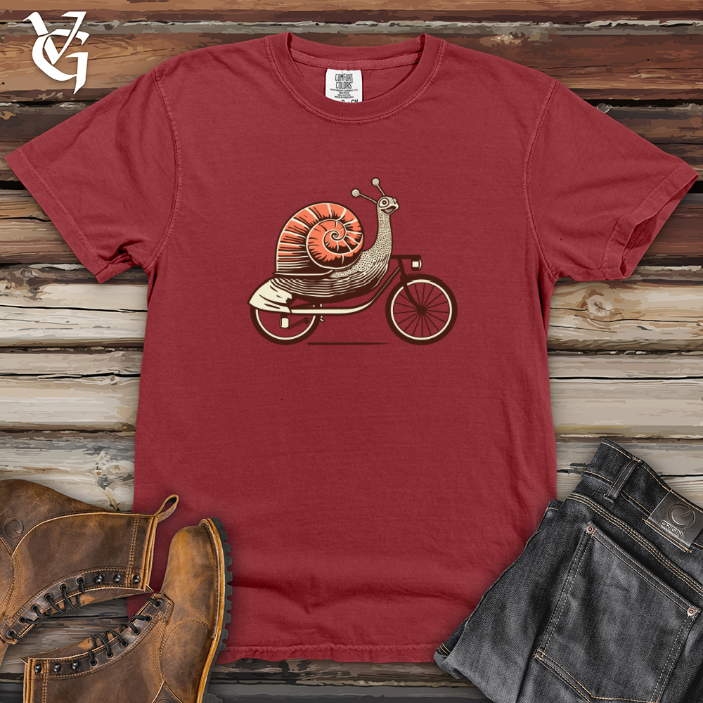Viking Goods Pedal Powered Escargot Heavy Cotton Comfort Colors Tee Brick / L