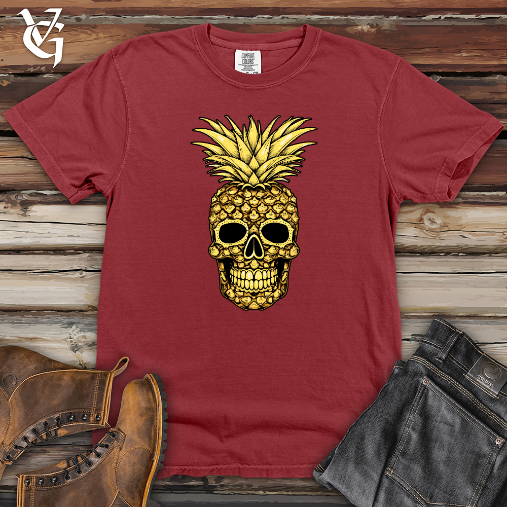 Viking Goods Pineapple Galaxy Skull Heavy Cotton Comfort Colors Tee Brick / L
