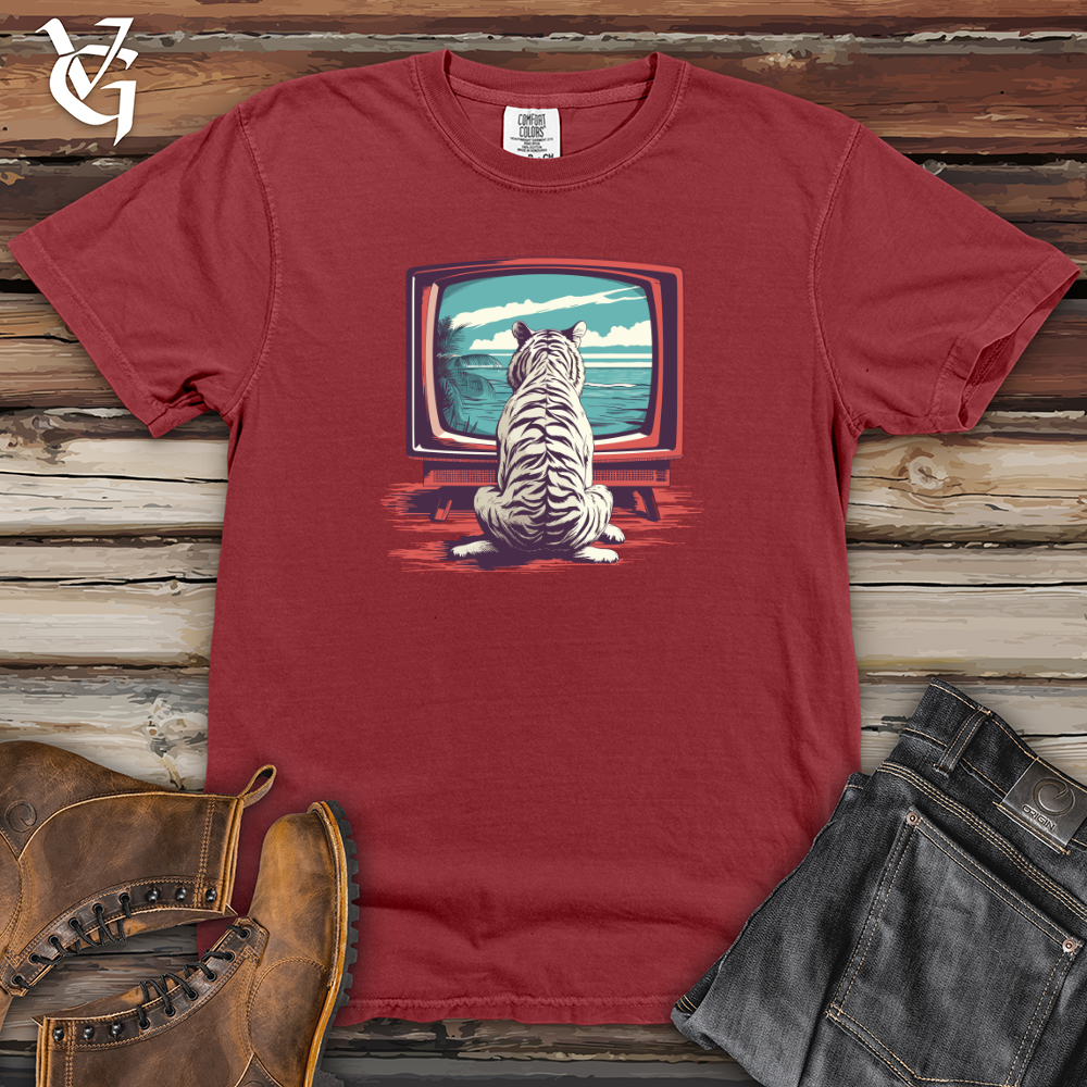 Viking Goods Retro Channel Tiger Heavy Cotton Comfort Colors Tee Brick / L