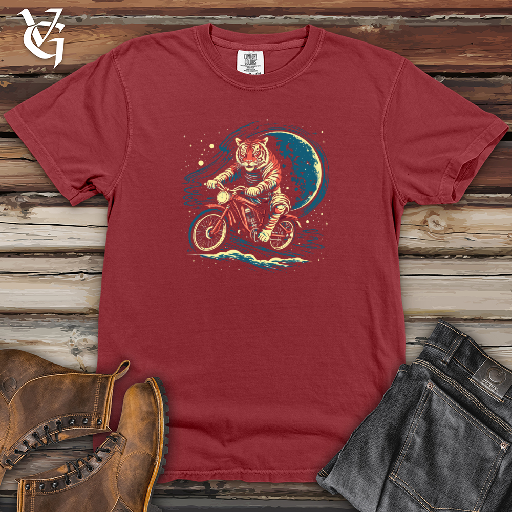 Viking Goods Retro Cosmic Bicycle Tiger Heavy Cotton Comfort Colors Tee Brick / L