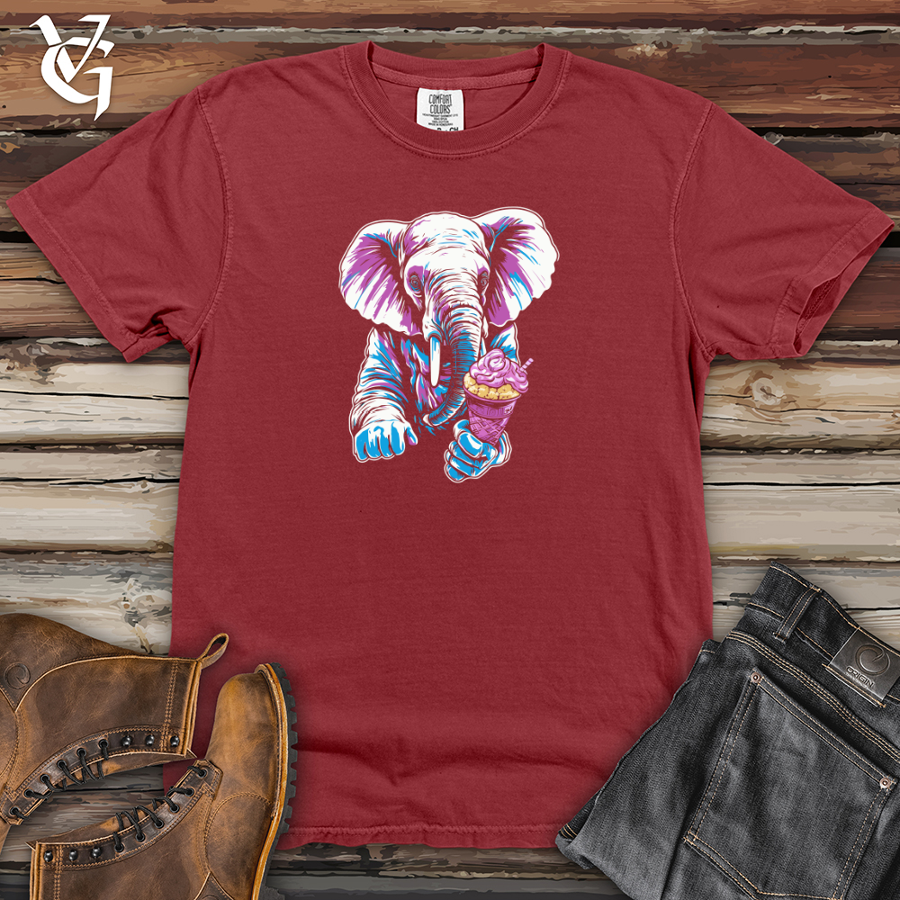 Viking Goods Retro Cosmic Ice Cream Elephant Heavy Cotton Comfort Colors Tee Brick / L