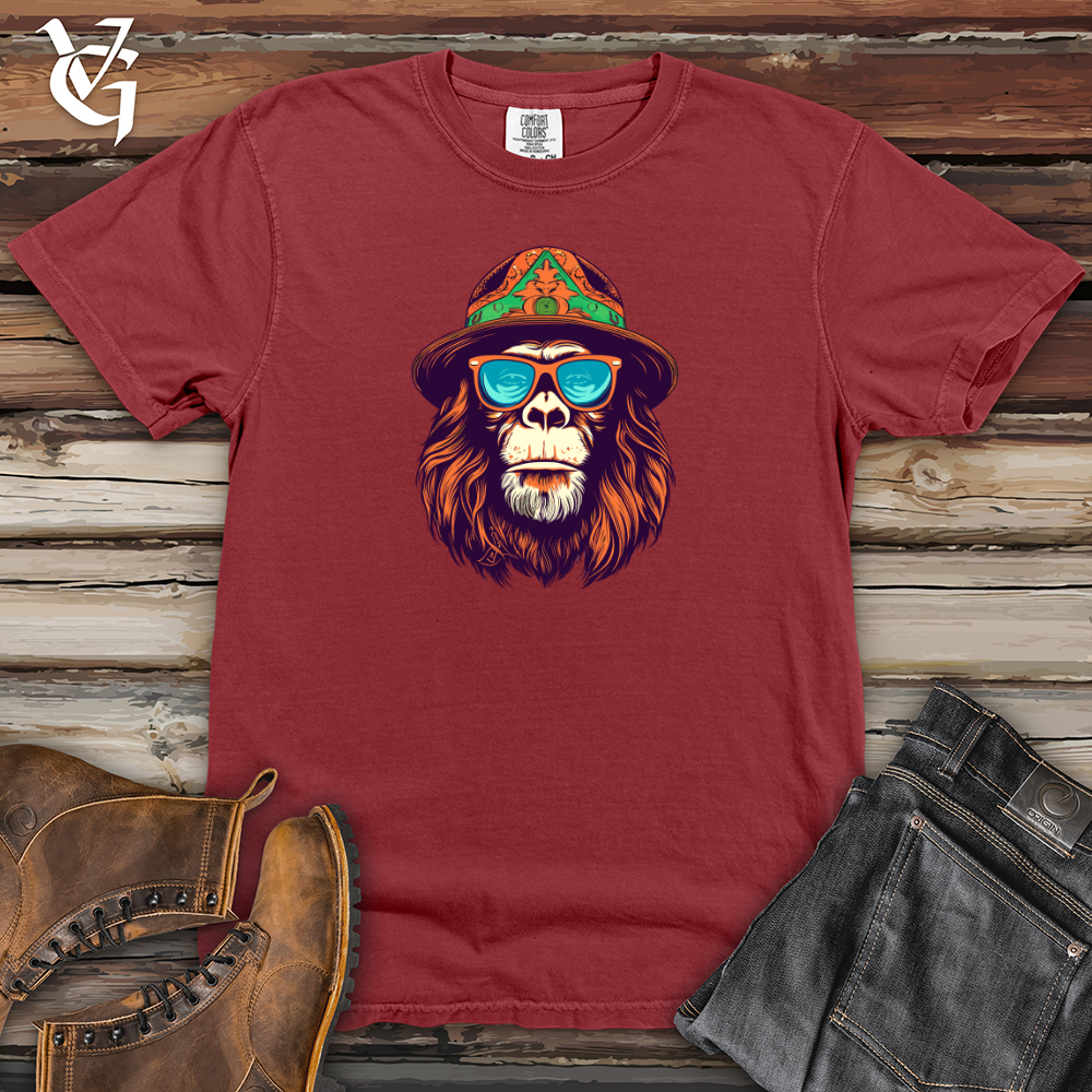 Viking Goods Retro Hippy Monkey 01 Heavy Cotton Comfort Colors Tee Brick / L