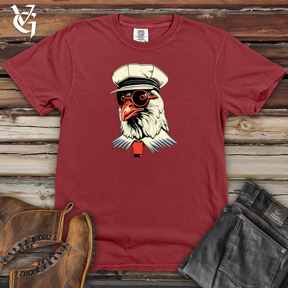 Viking Goods Retro Rooster Referee Heavy Cotton Comfort Colors Tee Brick / L