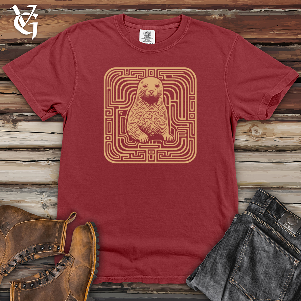 Viking Goods Seal Labyrinth Quest Heavy Cotton Comfort Colors Tee Brick / L