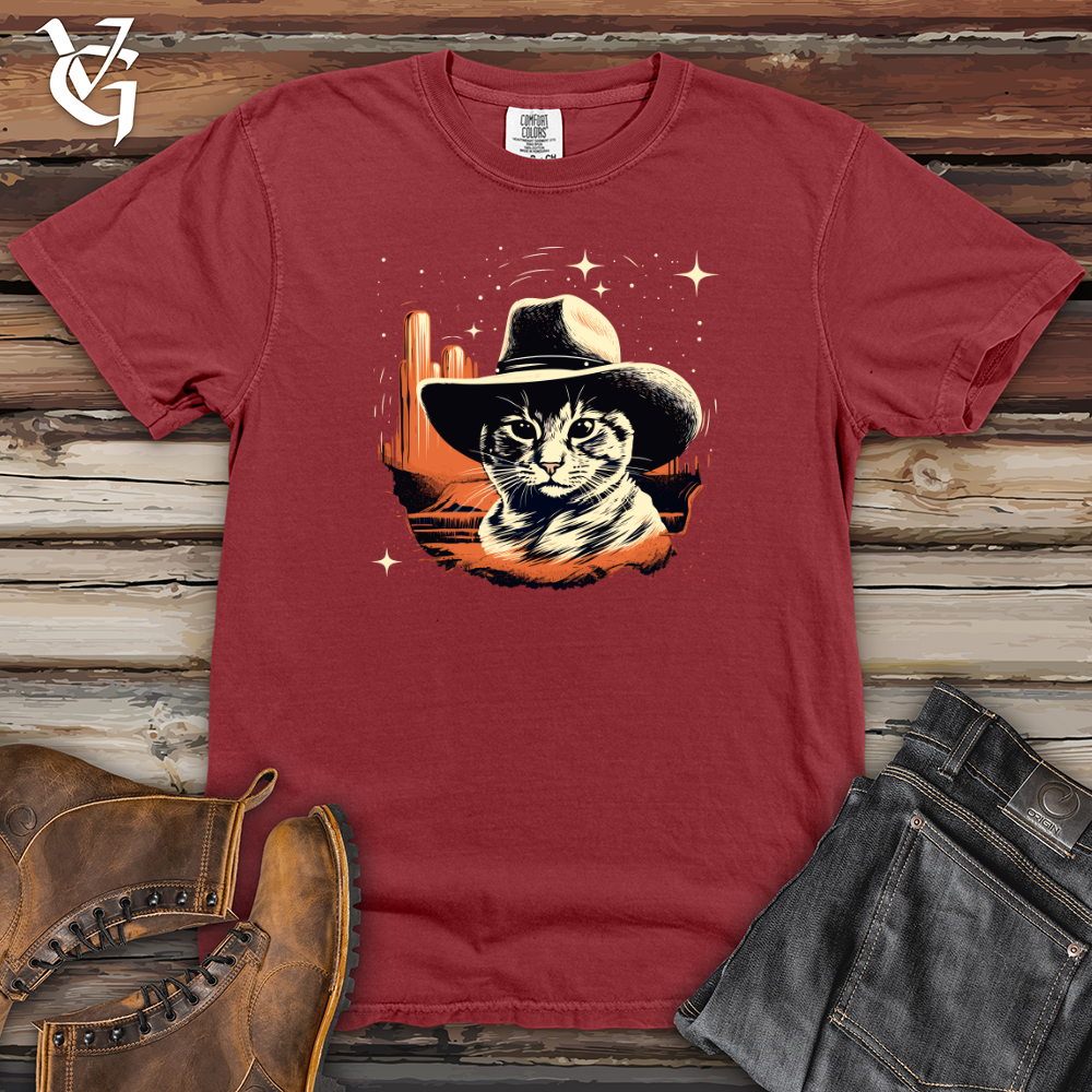 Viking Goods Space Cowboy Cat Adventure Heavy Cotton Comfort Colors Tee Brick / L