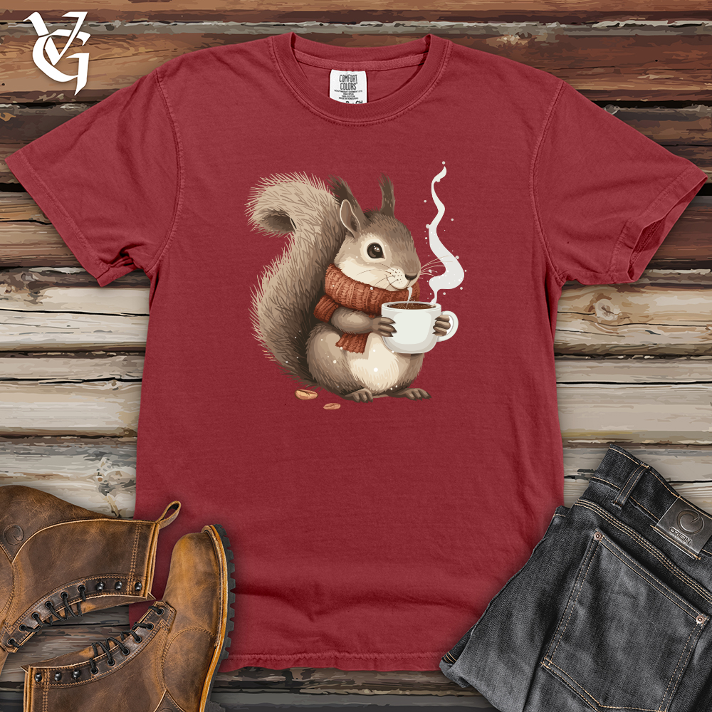 Viking Goods Squirrel Cozy Coffee Heavy Cotton Comfort Colors Tee Brick / L