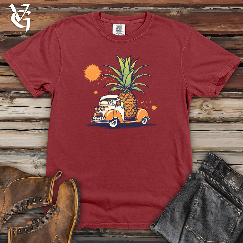 Viking Goods Whimsical Pineapple Ride Heavy Cotton Comfort Colors Tee Brick / L