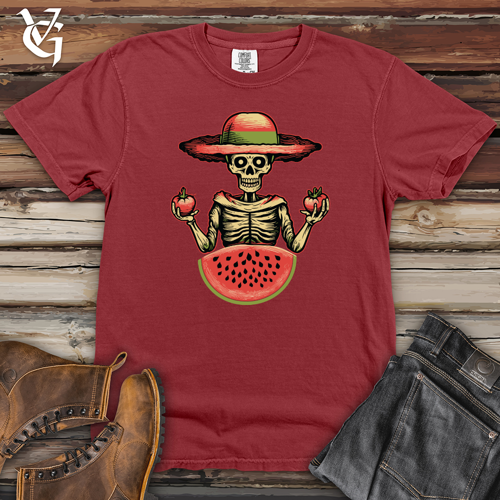 Viking Goods Whimsical Watermelon Thief Heavy Cotton Comfort Colors Tee Brick / L