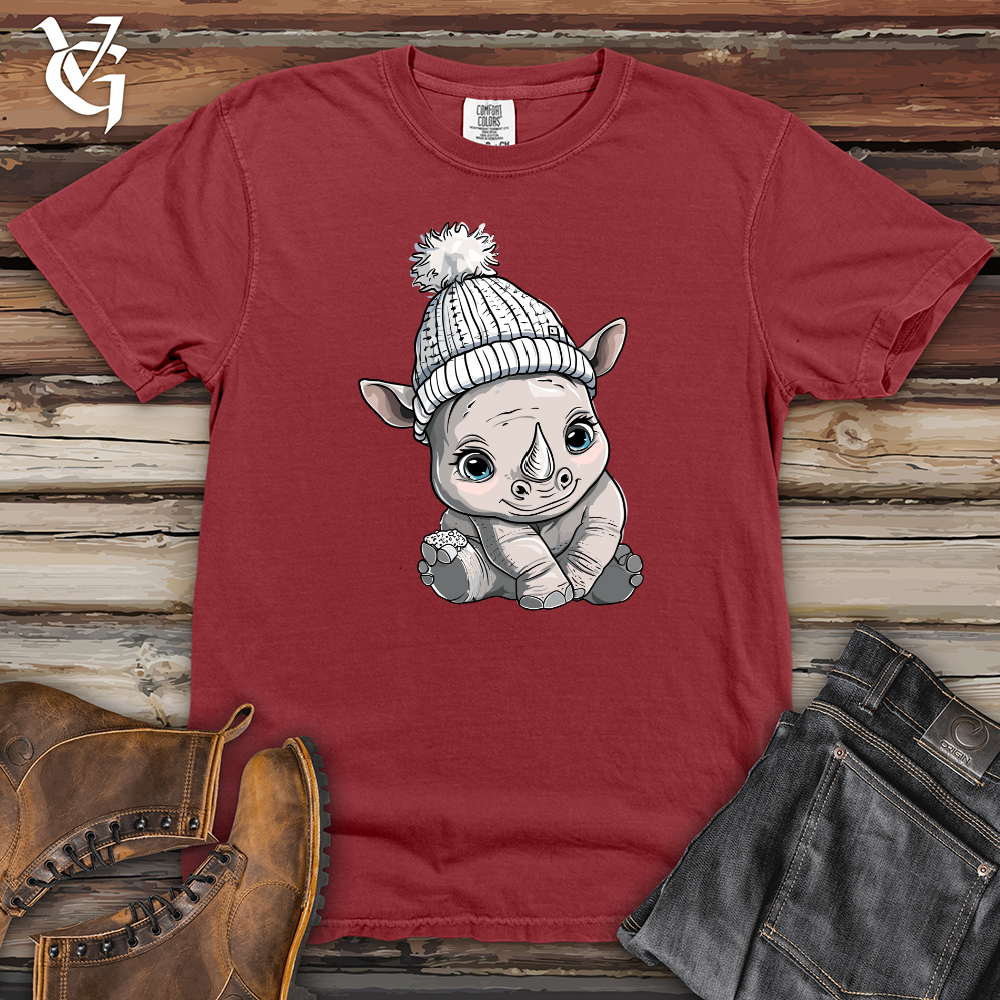 Viking Goods Winter Rhino Cuddles Heavy Cotton Comfort Colors Tee Brick / L
