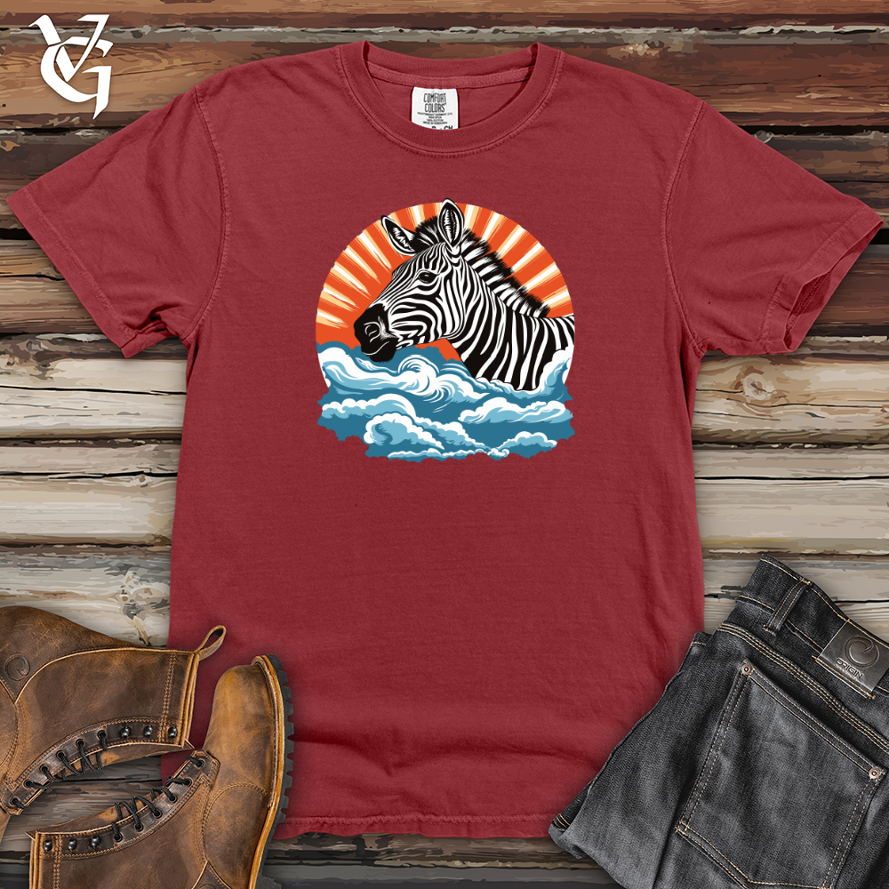 Viking Goods Zebrasky Clouds Heavy Cotton Comfort Colors Tee Brick / L