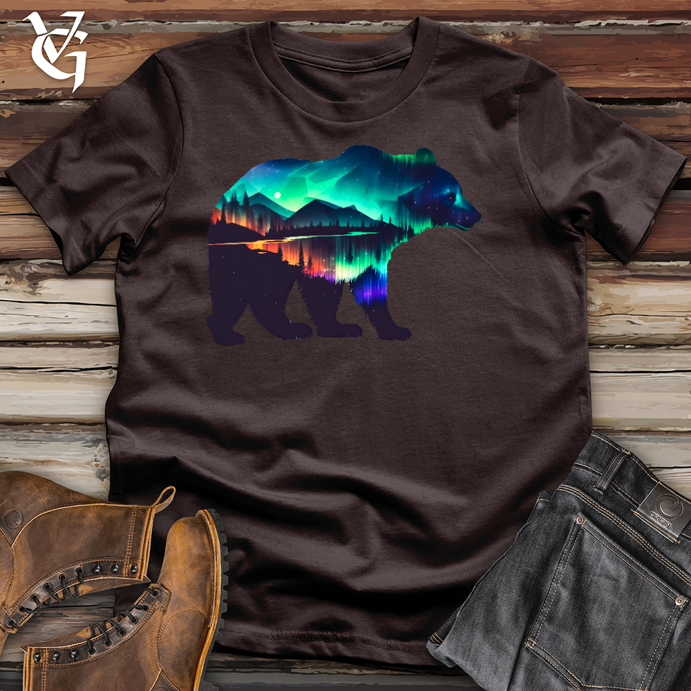 Viking Goods Northern Lights Bear Cotton Tee Brown / L