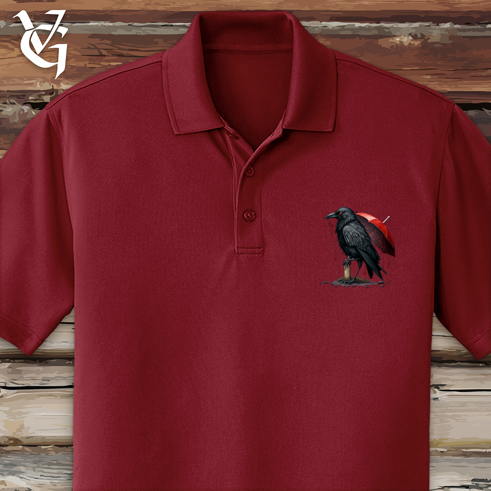 Viking Goods Raven In The Rain Polo Burgundy / L