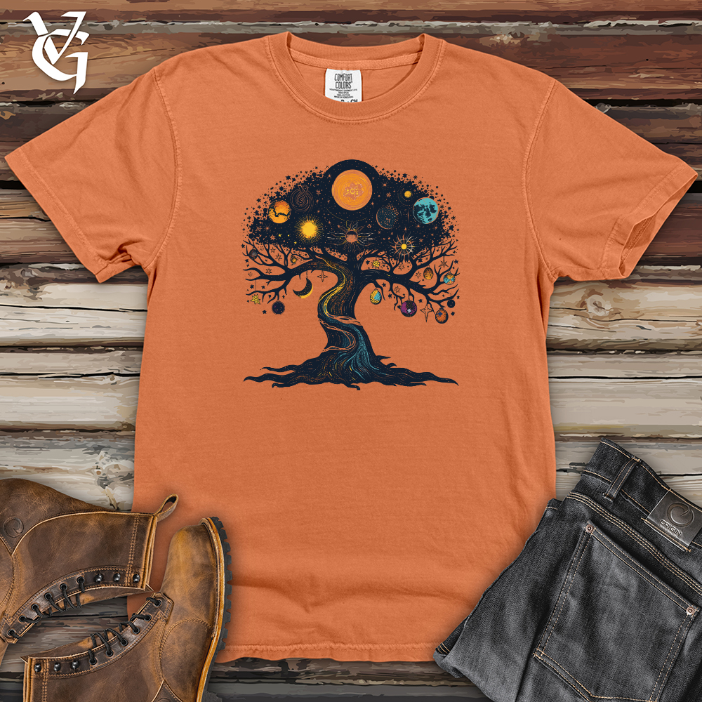 Viking Goods Cosmic Tree Universe Heavy Cotton Comfort Colors Tee Burnt Orange / L