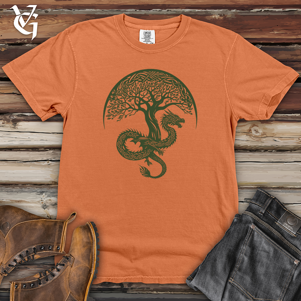 Viking Goods Dragon Tree Silhouette Heavy Cotton Comfort Colors Tee Burnt Orange / L