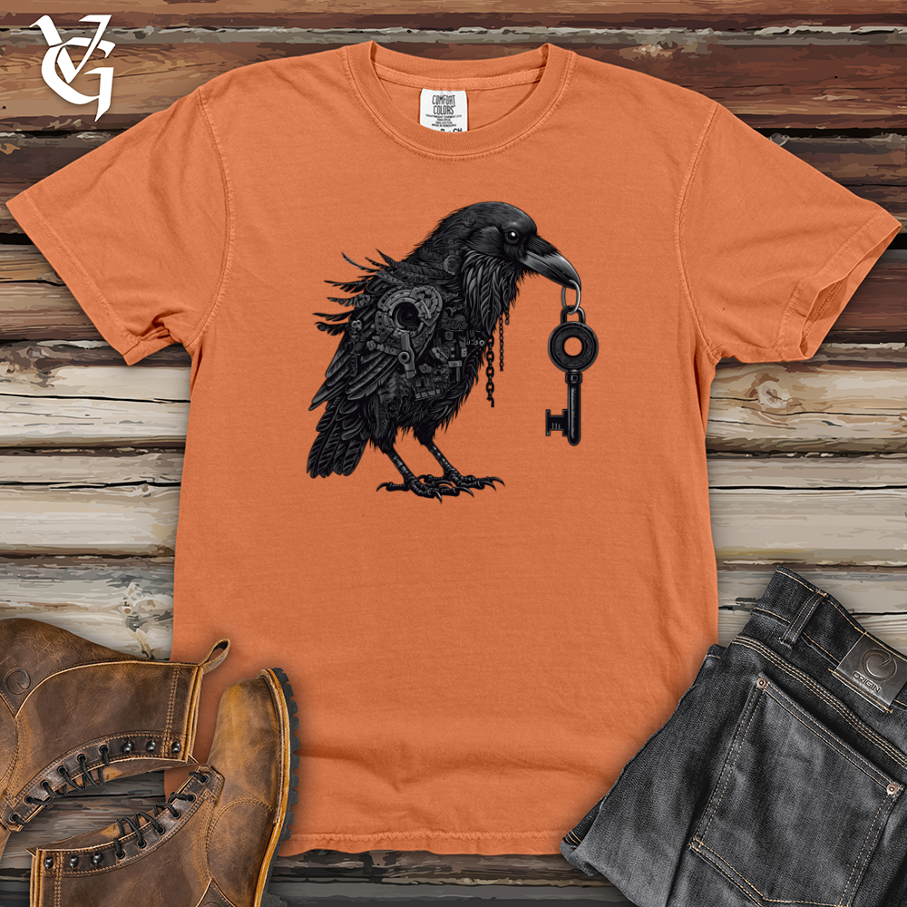 Viking Goods Mechanical Raven Keykeeper Heavy Cotton Comfort Colors Tee Burnt Orange / L