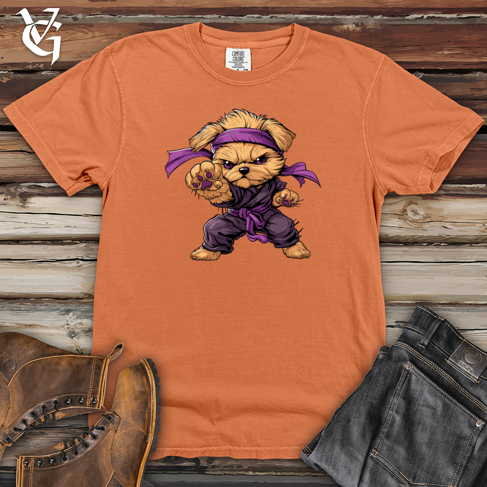 Viking Goods Ninja Puppy Pose Heavy Cotton Comfort Colors Tee Burnt Orange / L