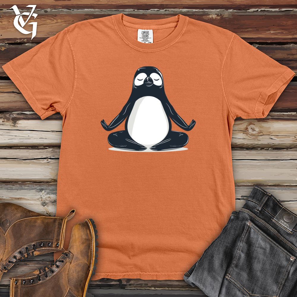Viking Goods Penguin Zen Pose Heavy Cotton Comfort Colors Tee Burnt Orange / L