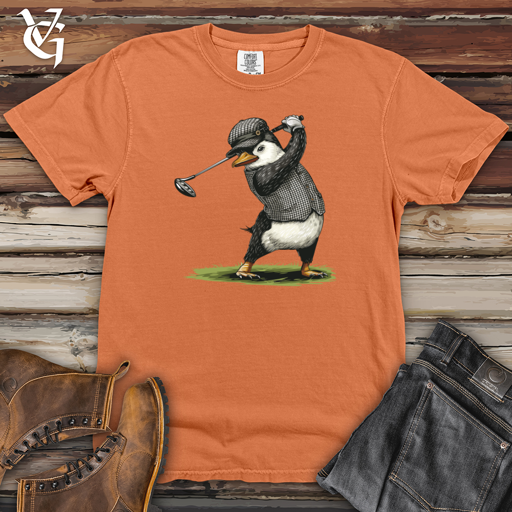 Viking Goods Puffin Golfer Swing Heavy Cotton Comfort Colors Tee Burnt Orange / L