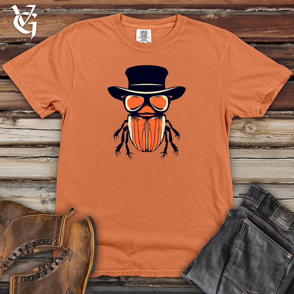 Viking Goods Retro Top Hat Beetle Heavy Cotton Comfort Colors Tee Burnt Orange / L