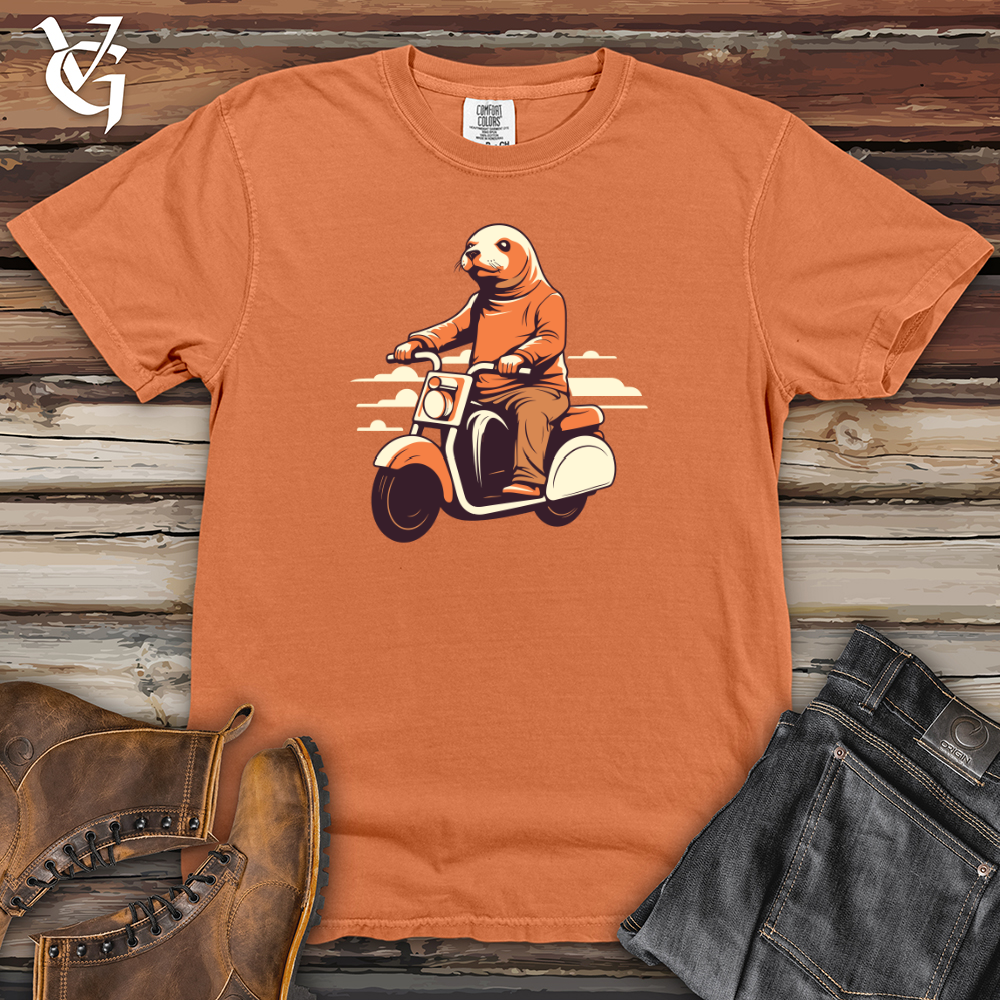 Viking Goods Seal Scooter Cruise Heavy Cotton Comfort Colors Tee Burnt Orange / L