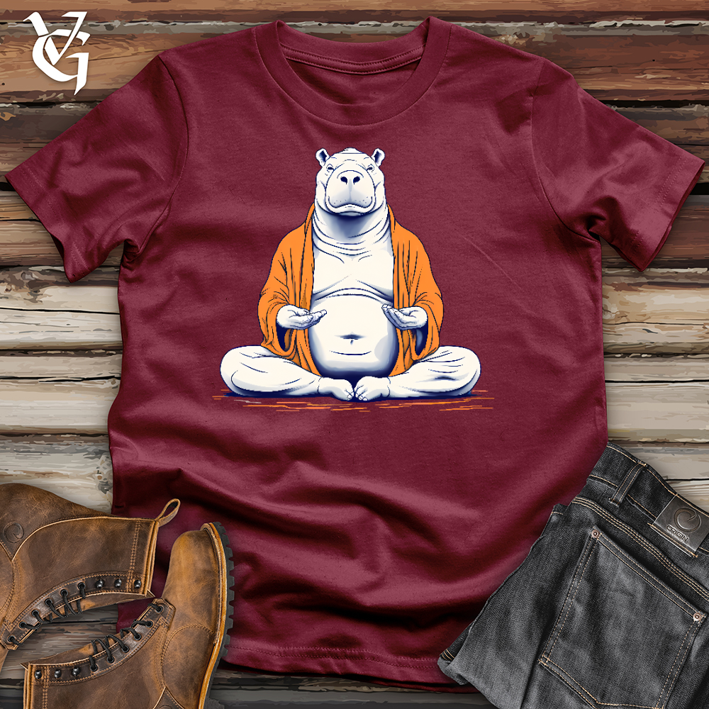 Viking Goods A Meditating Hippo Cotton Tee Cardinal / L