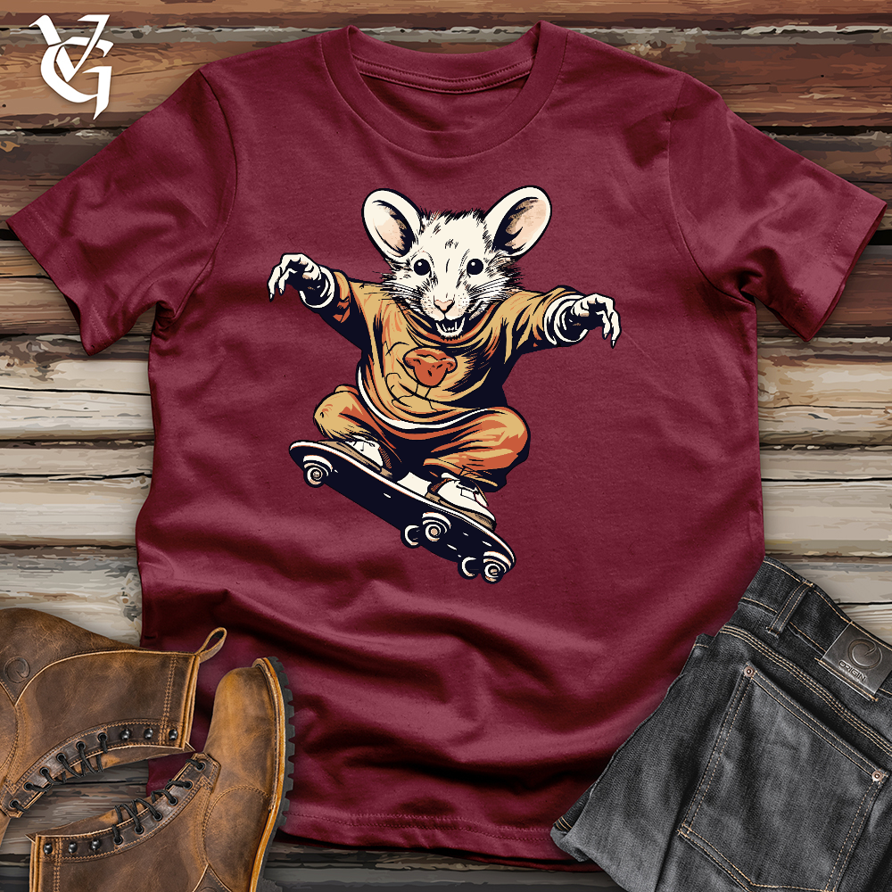 Viking Goods A Mouse Skating Cotton Tee Cardinal / L