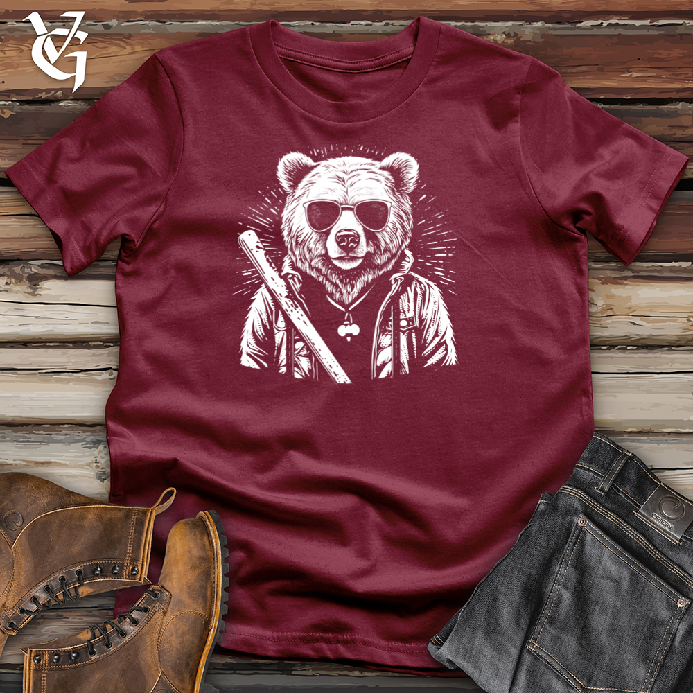 Viking Goods Artistic Bear Shade Cotton Tee Cardinal / L